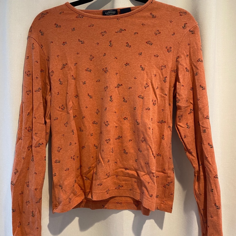 cute orange long sleeve